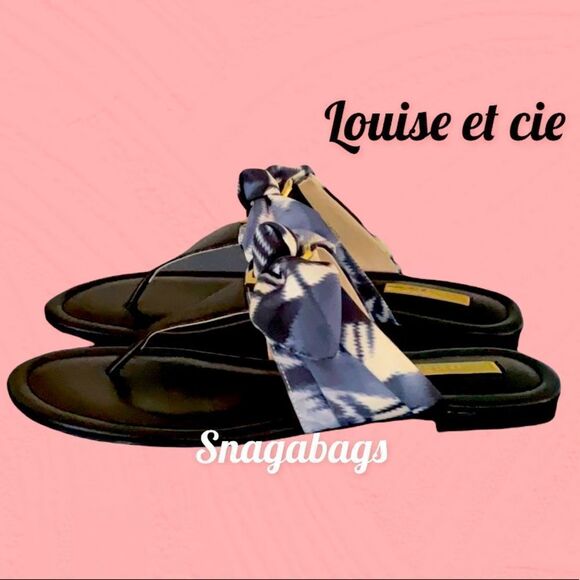 LOUISE ET CIE LO ANTONIA SATINA CALF SCARF TIE THONG SLIP ON SANDAL SHOE 8M - Picture 5 of 8